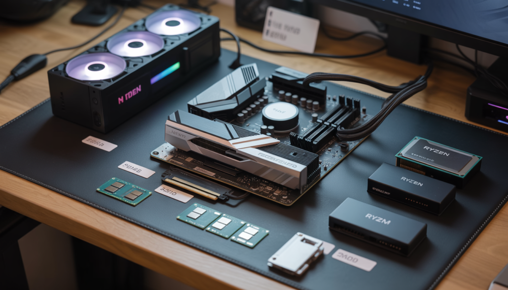 Budget gaming PC build for ray tracing with affordable GPU CPU and components for 1080p performance