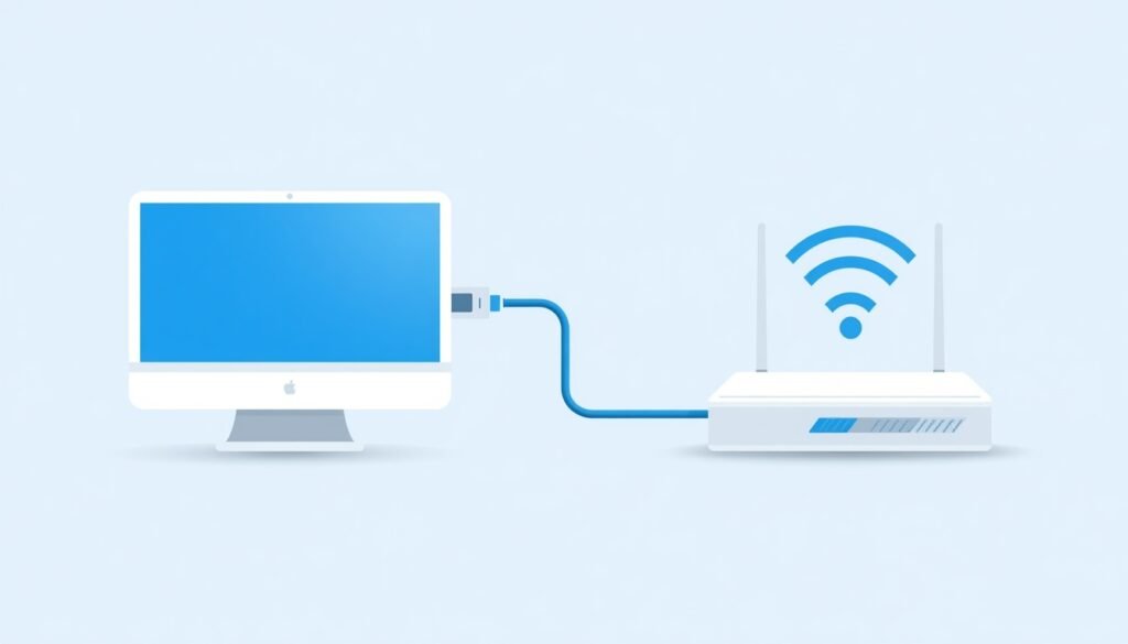 Ethernet vs WiFi for streaming - wired connection diagram showing why Ethernet is best for lag-free game streaming